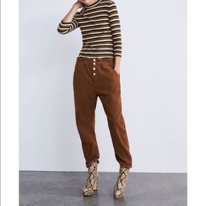 Zara NWOT Corduroy Pants Size 10